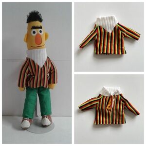 Vintage 70s Knickerbocker Sesame Street Bert doll SHIRT ONLY